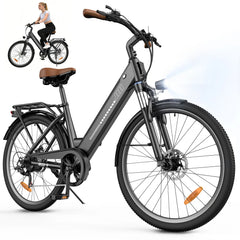 CyberCart Commuter E-Bike isinwheel UcityS trekkingowe rower elektryczny 250W silnik 90km zasięg
