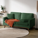CyberCart Sofa Zielony LMJSF09 Sofa sztruksowa 2-osobowa Inercja – Ergonomiczne Tech Lounge do Biura, Salonu i Pokoju Gracza