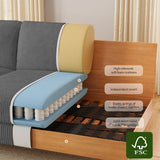 CyberCart Sofa LMJSF09 Sofa sztruksowa 2-osobowa Inercja – Ergonomiczne Tech Lounge do Biura, Salonu i Pokoju Gracza