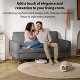 CyberCart Sofa LMJSF09 Sofa sztruksowa 2-osobowa Inercja – Ergonomiczne Tech Lounge do Biura, Salonu i Pokoju Gracza
