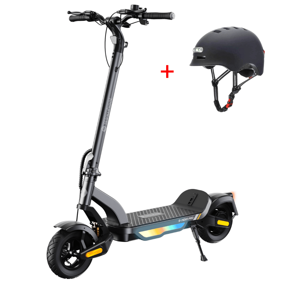 iSinwheel Hulajnoga Elektryczna Miejska Czarny + kask Hulajnoga Elektryczna S-Nova Pro 1000W – 45 km/h, 60 km zasięg, składana miejska