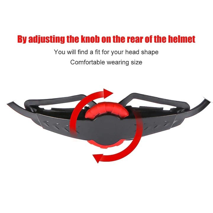 CyberCart Accessories - Smart Cycling Helmet l-58-61-cm Smart Cycling Helmet with 750mAh Long-Lasting, Shockproof Headlight & Taillight Combo