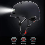 CyberCart Accessories - Smart Cycling Helmet l-58-61-cm Smart Cycling Helmet with 750mAh Long-Lasting, Shockproof Headlight & Taillight Combo