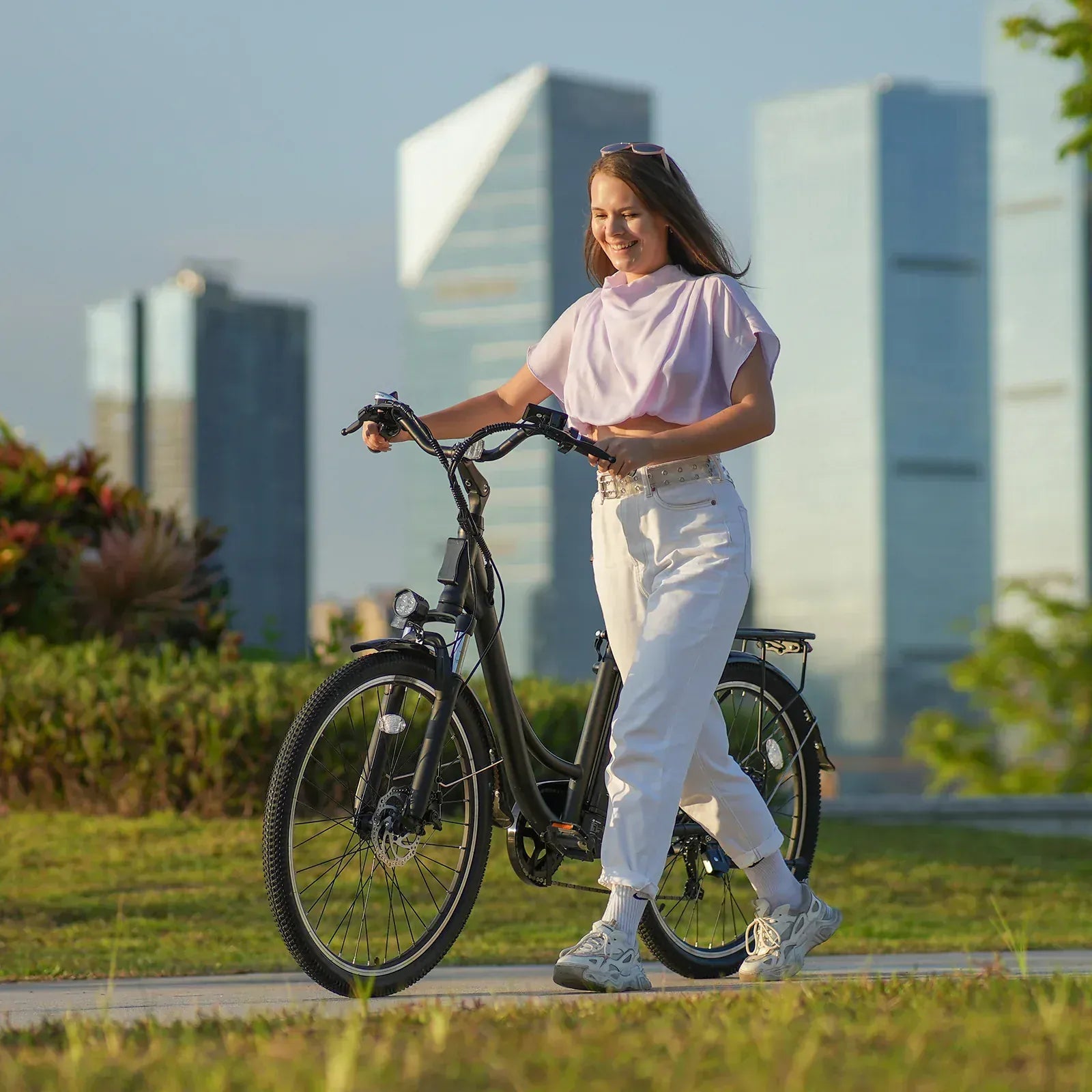 CyberCart Commuter E-Bike Electric Bike U2 Commuter - 26" City E-Bike for Women, 250W Motor, 55KM Range, CE Certified
