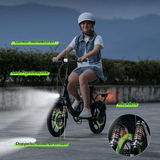 CyberCart Commuter E-Bike Electric Bike U4 Commuter 16" Fat Tires, Peak 750 W, 88 KM Range Step-Thru Foldable E-Bike