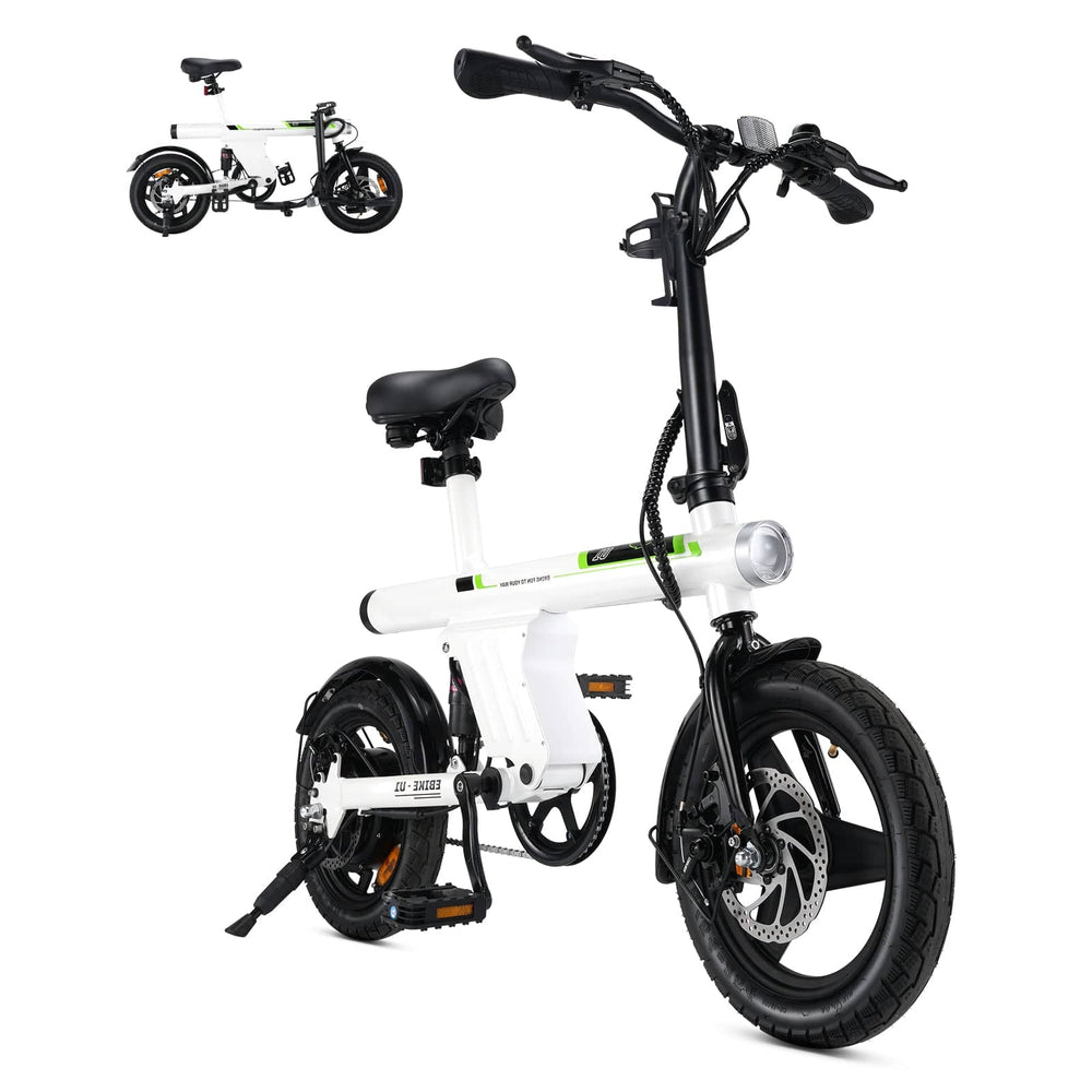 CyberCart Commuter E-Bike U1-White / 1 Unit Electric Bike  U1 Commuter 250W Foldable for Teens & Adults, CE Certified E-Bike