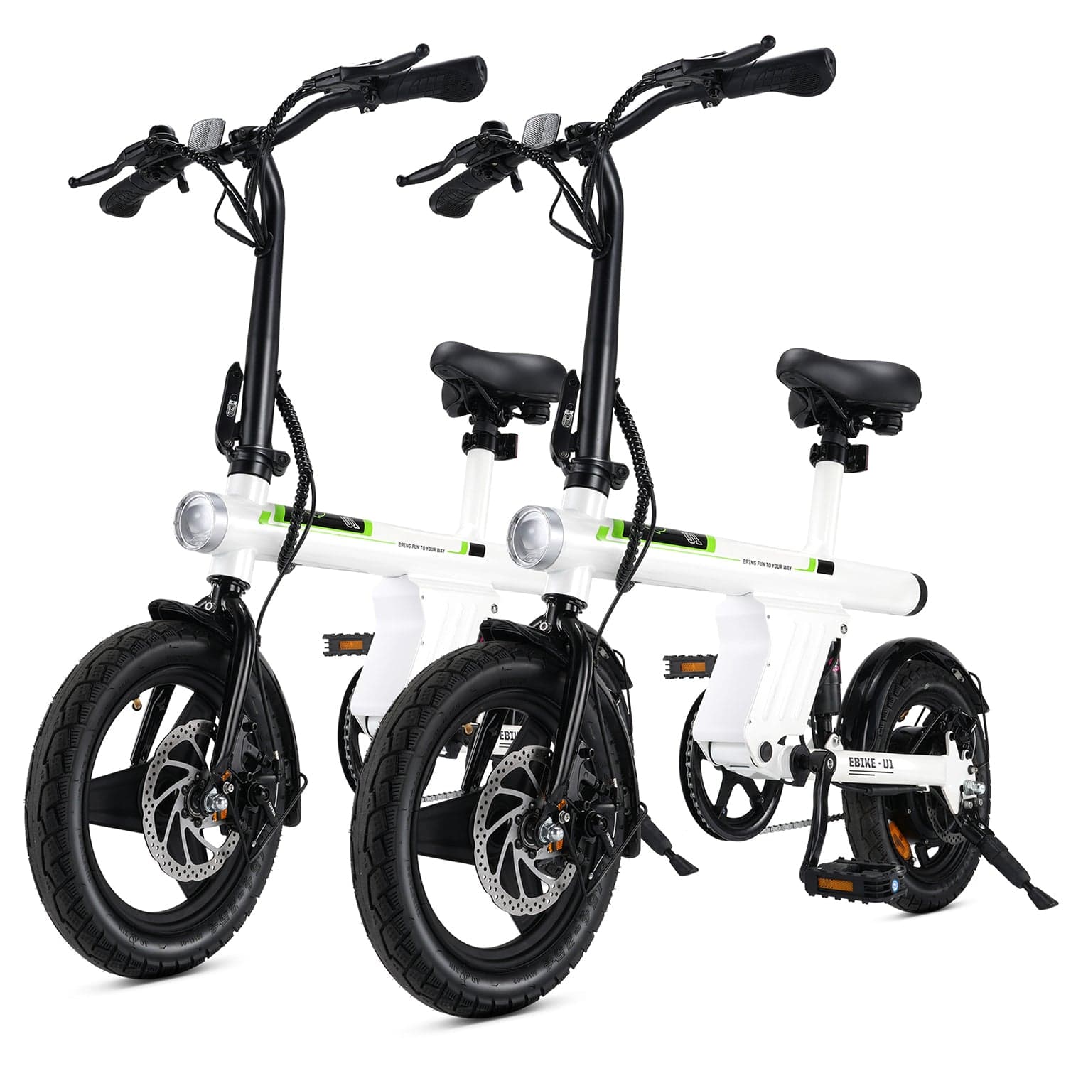 CyberCart Commuter E-Bike U1-White / 2 Units Electric Bike  U1 Commuter 250W Foldable for Teens & Adults, CE Certified E-Bike