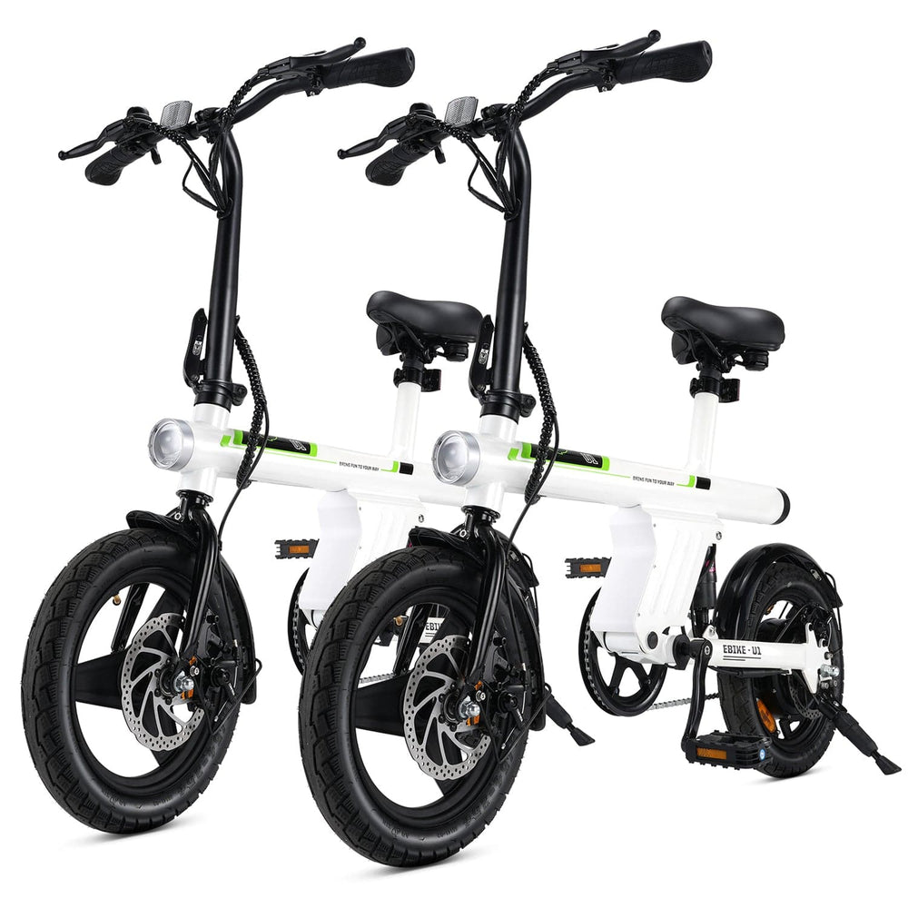 CyberCart Commuter E-Bike U1-White / 2 Units Electric Bike  U1 Commuter 250W Foldable for Teens & Adults, CE Certified E-Bike