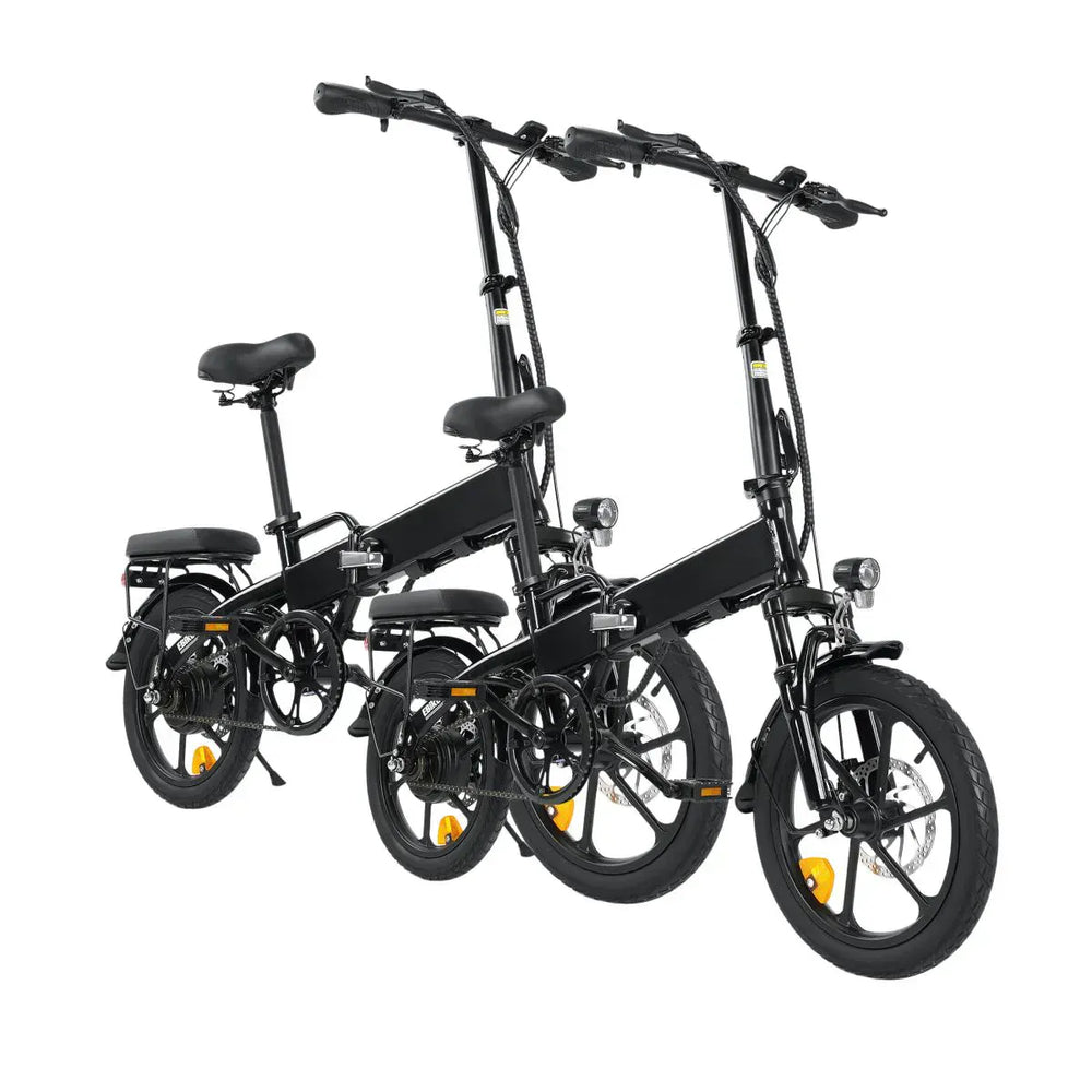 CyberCart Commuter E-Bike U3-Black-2-Units Electric Bike U3 Commuter E-Bike for Adults - 55-Mile Range, 7-Speed, Removable Battery, Auto Headlight and Rear Storage