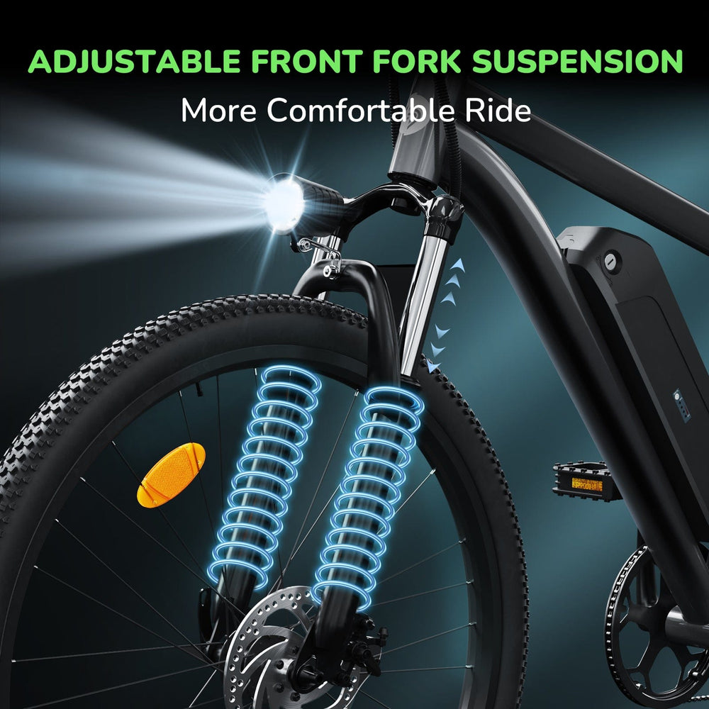 CyberCart E-Bike Electric Mountain Bike M10, 100KM Range 26" E-Bike for Long-Distance Commuting & Off-Road, CE Certified