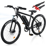 CyberCart E-Bike Electric Mountain Bike M10, 100KM Range 26" E-Bike for Long-Distance Commuting & Off-Road, CE Certified