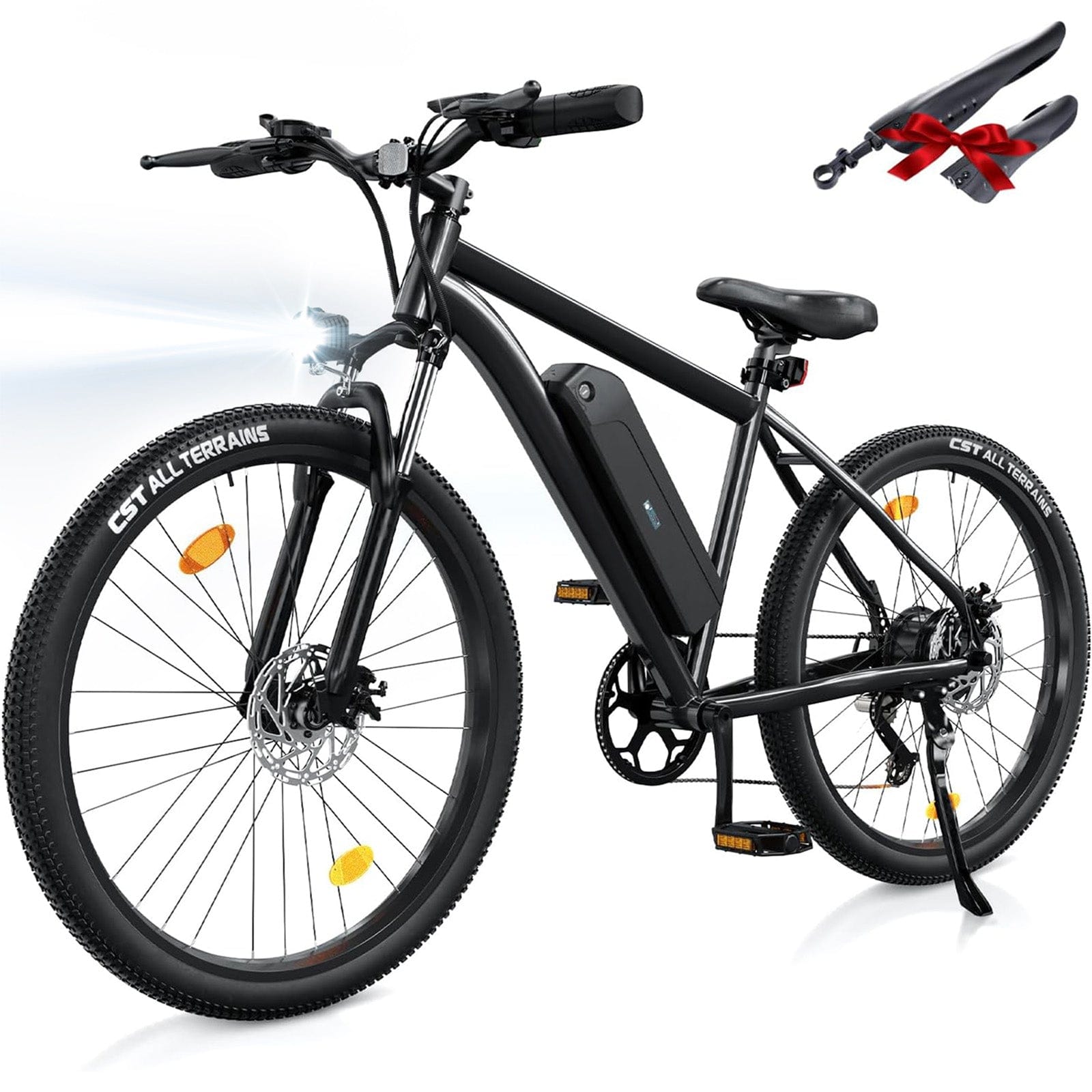 CyberCart E-Bike Electric Mountain Bike M10, 100KM Range 26" E-Bike for Long-Distance Commuting & Off-Road, CE Certified