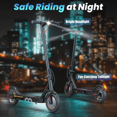 CyberCart E-Scooter Bundle Accessories Bundle: CE Approval i8 Commuter E-Scooter 350W, 25KM/H, 8.5“ Tires with Black Helmet & Password Cable Lock