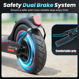 CyberCart E-Scooter Bundle Accessories Bundle: CE Approval i8 Commuter E-Scooter 350W, 25KM/H, 8.5“ Tires with Black Helmet & Password Cable Lock