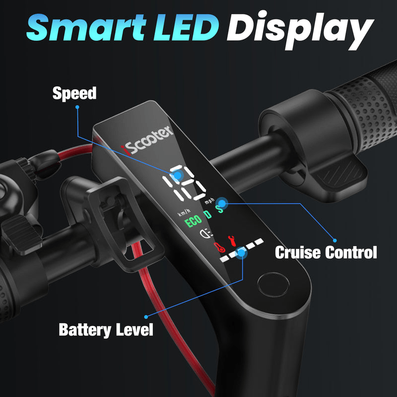 CyberCart E-Scooter Bundle Accessories Bundle: CE Approval i8 Commuter E-Scooter 350W, 25KM/H, 8.5“ Tires with Black Helmet & Password Cable Lock