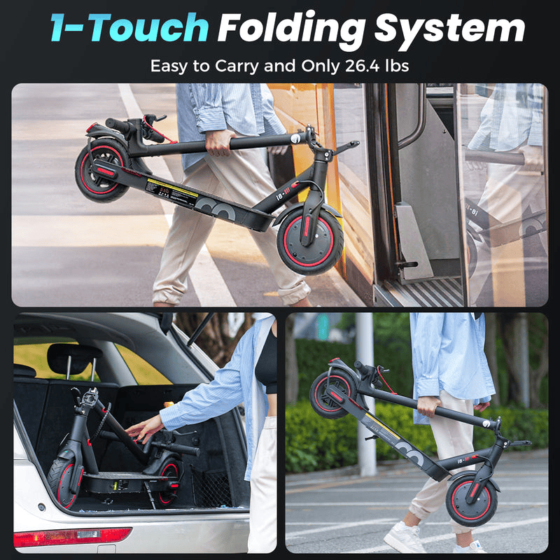 CyberCart E-Scooter Bundle Accessories Bundle: CE Approval i8 Commuter E-Scooter 350W, 25KM/H, 8.5“ Tires with Black Helmet & Password Cable Lock