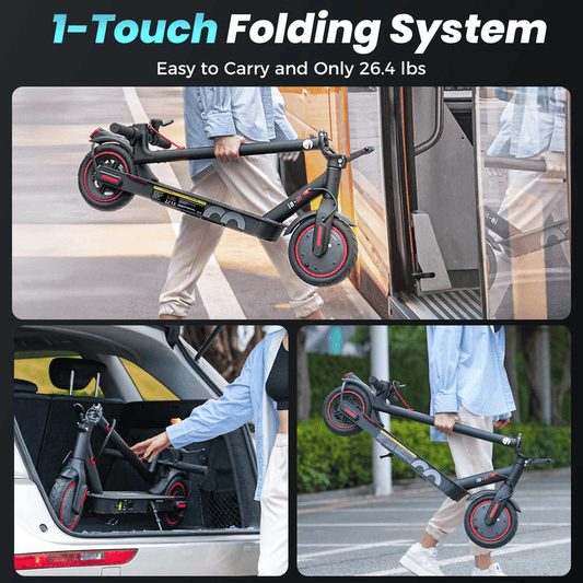 CyberCart E-Scooter Bundle Accessories Bundle: CE Approval i8 Commuter E-Scooter 350W, 25KM/H, 8.5“ Tires with Black Helmet & Password Cable Lock