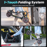 CyberCart E-Scooter Bundle Accessories Bundle: CE Approval i8 Commuter E-Scooter 350W, 25KM/H, 8.5“ Tires with Black Helmet & Password Cable Lock