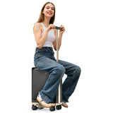CyberCart Electric Riding Luggage Electric Riding Luggage - 1TB Capacity, 36km Range, 8 MPH, 250W motor, Ultra-Lightweight Smart Travel Companion - PCD2501-Black