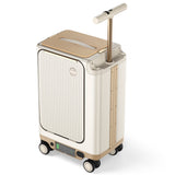 CyberCart Electric Riding Luggage Electric Riding Luggage - 1TB Capacity, 36km Range, 8 MPH, 250W motor, Ultra-Lightweight Smart Travel Companion - PCD2501-White