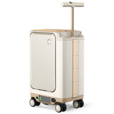 CyberCart Electric Riding Luggage - 1TB Capacity, 36km Range, 8 MPH, 250W Motor, Ultra-Lightweight Smart Travel Companion - PCD2501-White