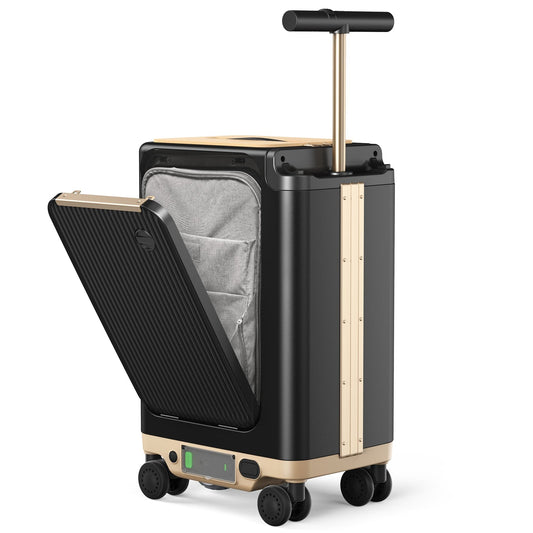 CyberCart Electric Riding Luggage PCD2501-Black-DE Electric Riding Luggage - 1TB Capacity, 36km Range, 8 MPH, 250W motor, Ultra-Lightweight Smart Travel Companion - PCD2501-Black