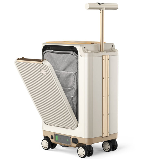 CyberCart Electric Riding Luggage PCD2501-White-DE Electric Riding Luggage - 1TB Capacity, 36km Range, 8 MPH, 250W motor, Ultra-Lightweight Smart Travel Companion - PCD2501-White