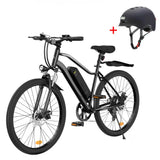 CyberCart Elektryczny rower miejski Czarny+Kask isinwheel EB3 Rower Elektryczny | 250W, 100 km Zasięgu