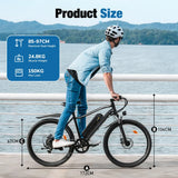 CyberCart Elektryczny rower miejski isinwheel EB3 Rower Elektryczny | 250W, 100 km Zasięgu