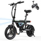 CyberCart Elektryczny rower miejski Czarny Elektryczny rower miejski isinwheel EB1S silnik 250 W, zasięg 50 km