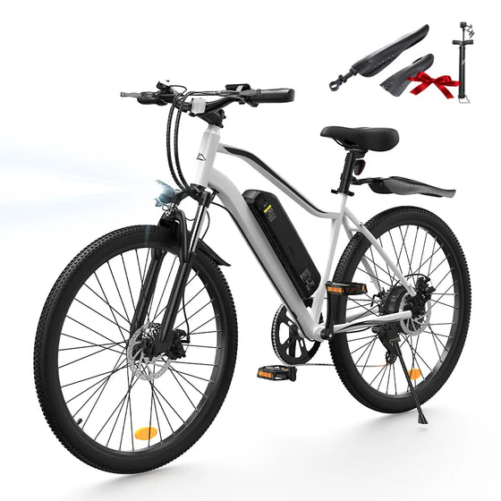 iSinwheel Elektryczny Rower Górski Biały Rower elektryczny hybrydowy isinwheel EB3S 250 W 36 V 15 Ah akumulator