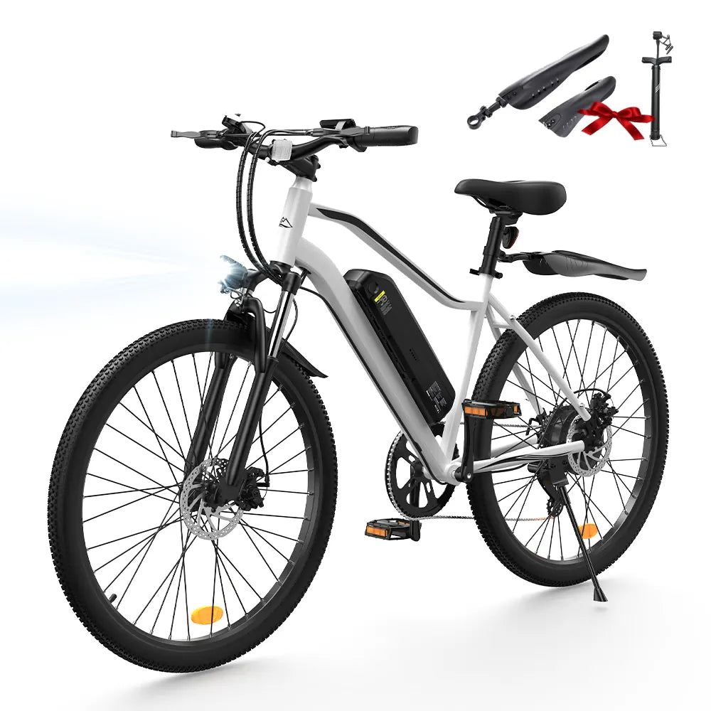 iSinwheel Elektryczny Rower Górski Biały Rower elektryczny hybrydowy isinwheel EB3S 250 W 36 V 15 Ah akumulator