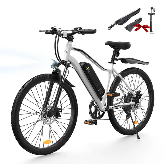 iSinwheel Elektryczny Rower Górski Biały Rower elektryczny hybrydowy isinwheel EB3S 250 W 36 V 15 Ah akumulator