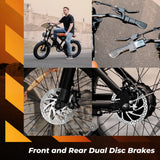 isinwheel E-Bike Czarny Elektryczny rower terenowy isinwheel EB5, 20-calowe opony typu grube”