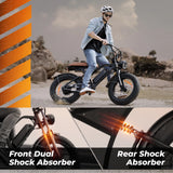 isinwheel E-Bike Czarny Elektryczny rower terenowy isinwheel EB5, 20-calowe opony typu grube”