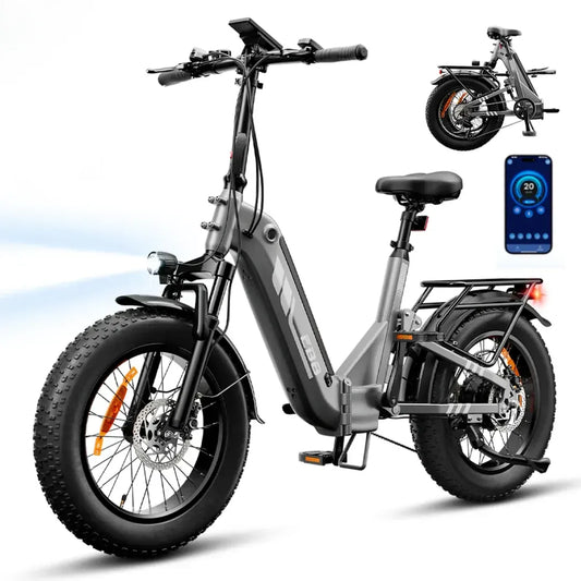 iSinwheel Elektryczny rower miejski Rower elektryczny fatbike iSinwheel EB8 – zasięg do 104 km