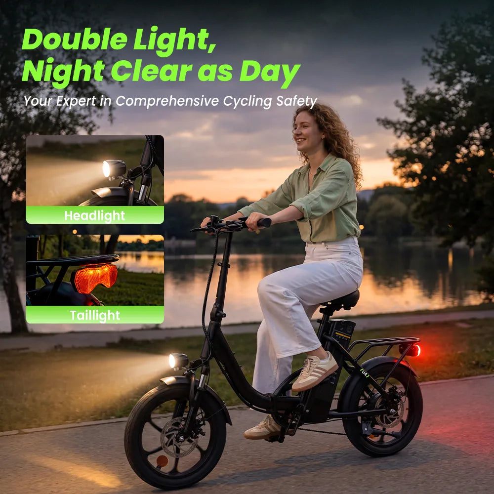 iSinwheel Elektryczny rower miejski isinwheel U4 Składany Rower Elektryczny Miejski | 250W, 88 km Zasięgu, E-bike do Miasta