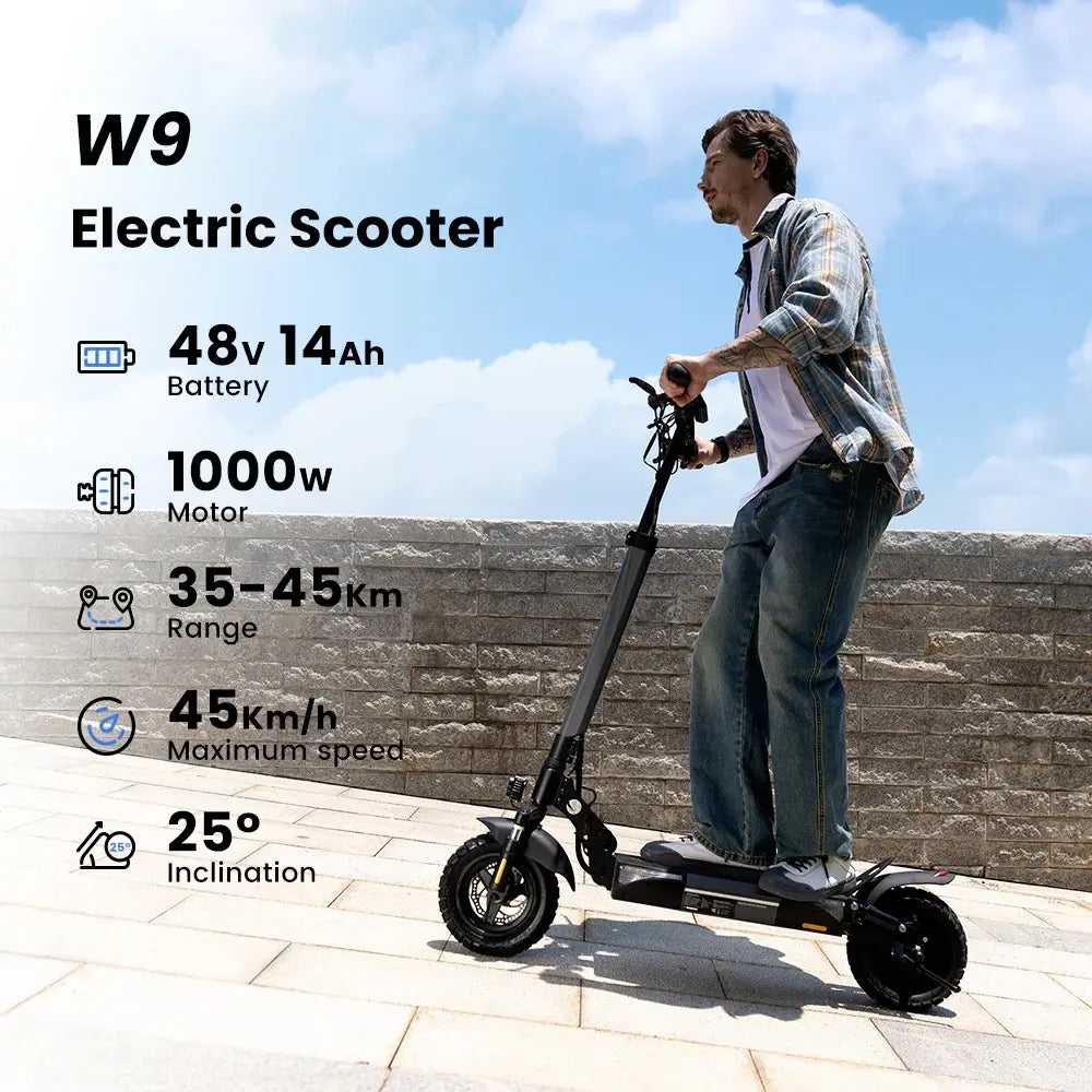 iScooter Hulajnoga Elektryczna Terenowa iScooter W9 Elektryczna hulajnoga 1000 W Off-Road Zasięg 45 km