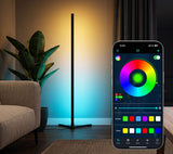 CyberCart Inteligentne oświetlenie otoczenia RGB z aplikacją i pilotem Lampa podłogowa