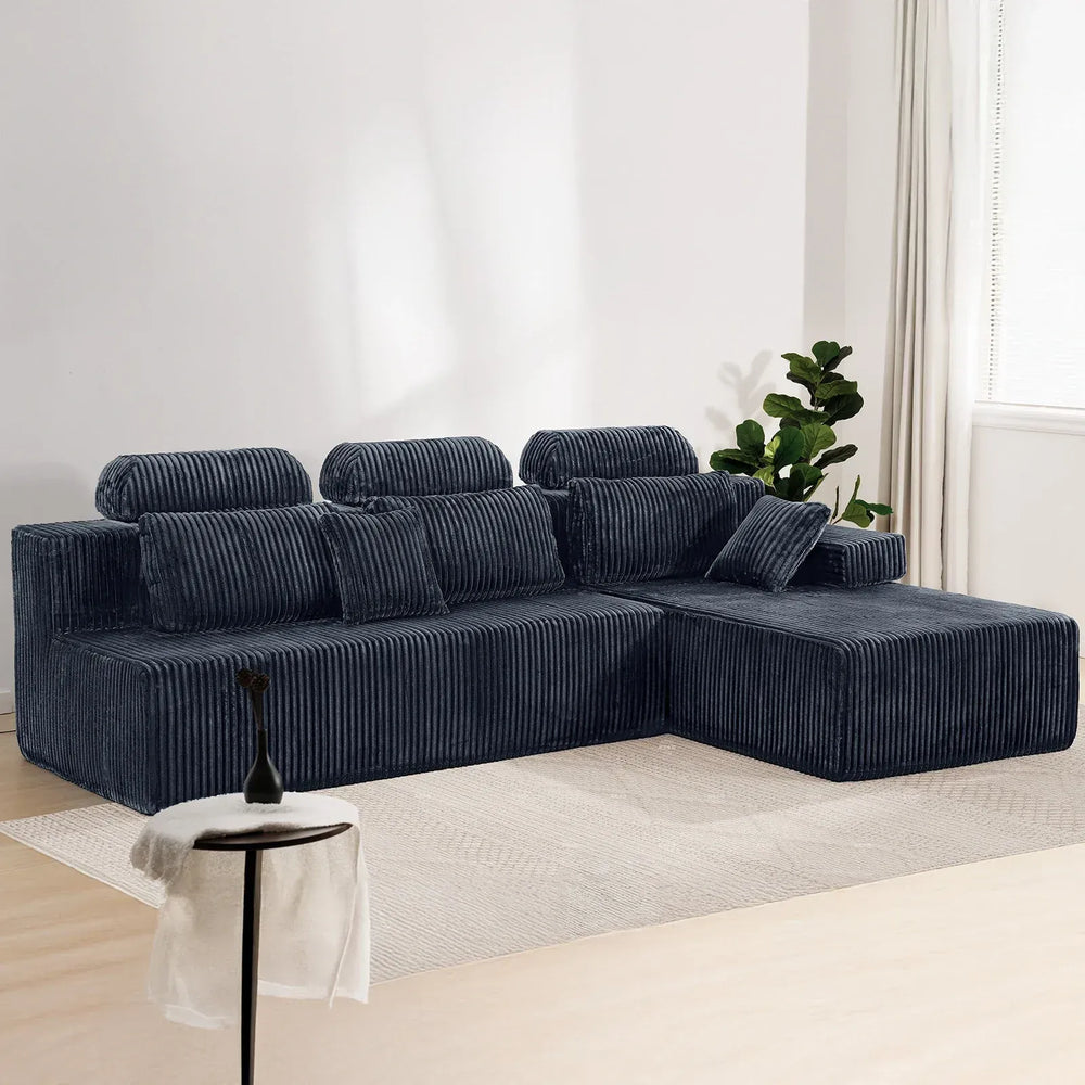 CyberCart Sofa HOMRELEXA LHMSF08 Sofa narożna z wysokim oparciem w kształcie litery L