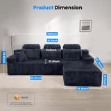 CyberCart Sofa HOMRELEXA LHMSF08 Sofa narożna z wysokim oparciem w kształcie litery L