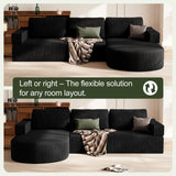 CyberCart Sofa HOMRELEXA LHMSF11 Narożna sofa z funkcją spania w kształcie litery L, kanapa typu „Cloud” bez kości, rozkładana sofa z siedziskiem 75 cm,