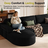 CyberCart Sofa HOMRELEXA LHMSF11 Narożna sofa z funkcją spania w kształcie litery L, kanapa typu „Cloud” bez kości, rozkładana sofa z siedziskiem 75 cm,