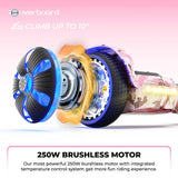 Hoverboard H2 – mocne podwójne silniki 500W zapewniające płynne przyspieszenie i stabilność