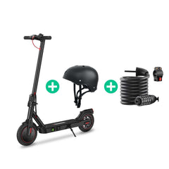 CyberCart Zestaw Akcesoriów do Hulajnogi Elektrycznej Zestaw Hulajnoga Elektryczna i8 350W 25 km/h + Kask Czarny i Zamek CE