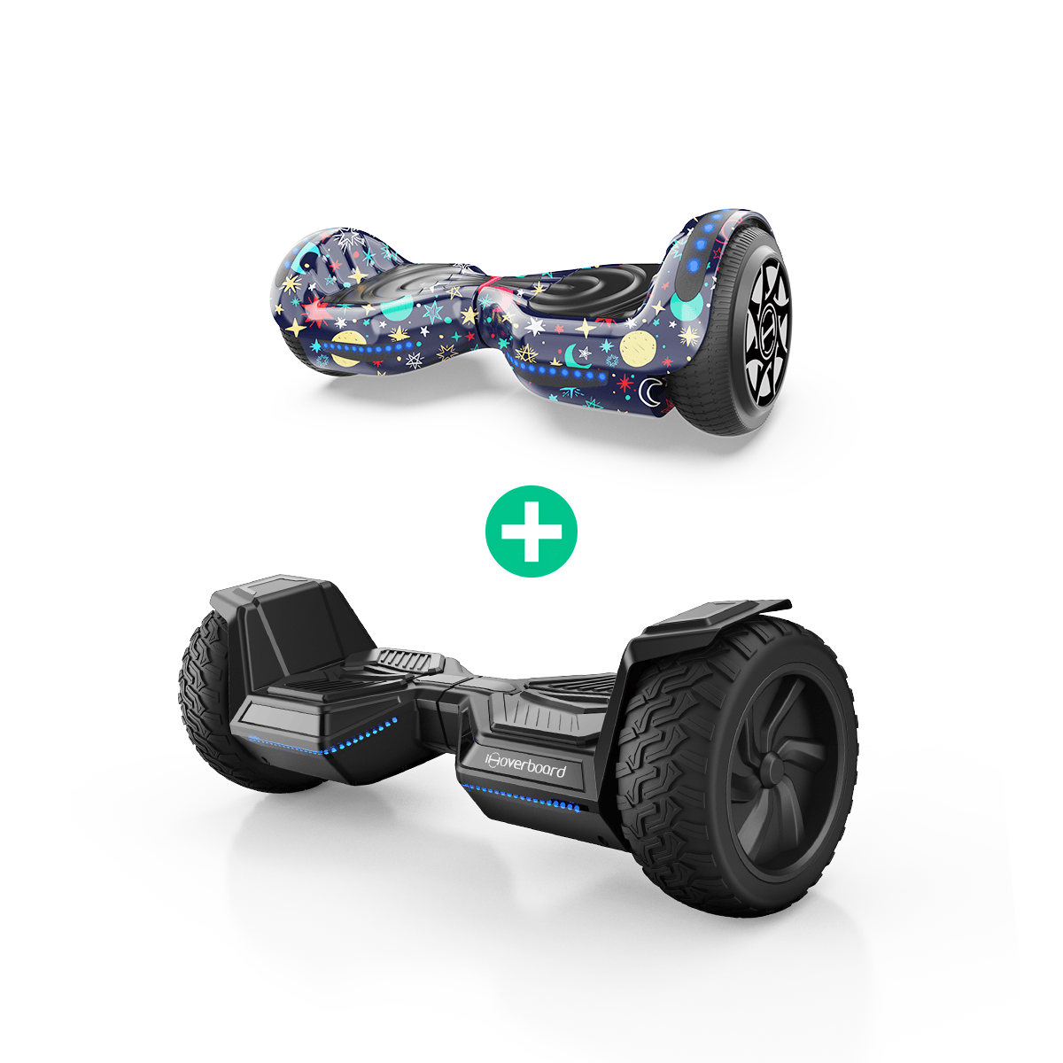 iHoverboard Hoverboard Bundle H8Pro-H1-Stars Family Bundle: CE Approval Hoverboard Adults H8Pro 800W Bundle Kids H1 160W