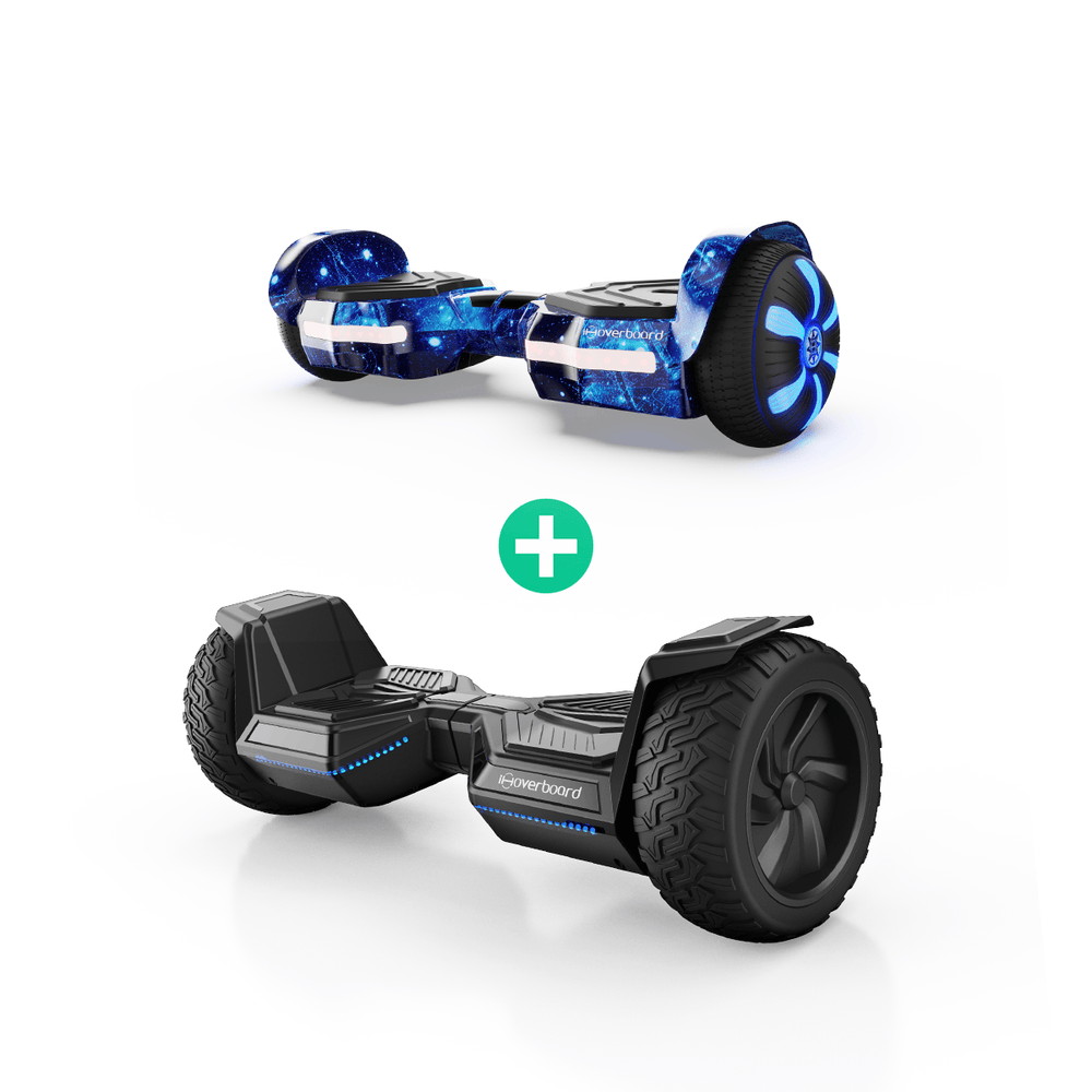 iHoverboard Hoverboard Bundle H8Pro+H2-Blue Family Bundle: CE Approval Hoverboard Adults H8Pro 800W with Kids H2 250W