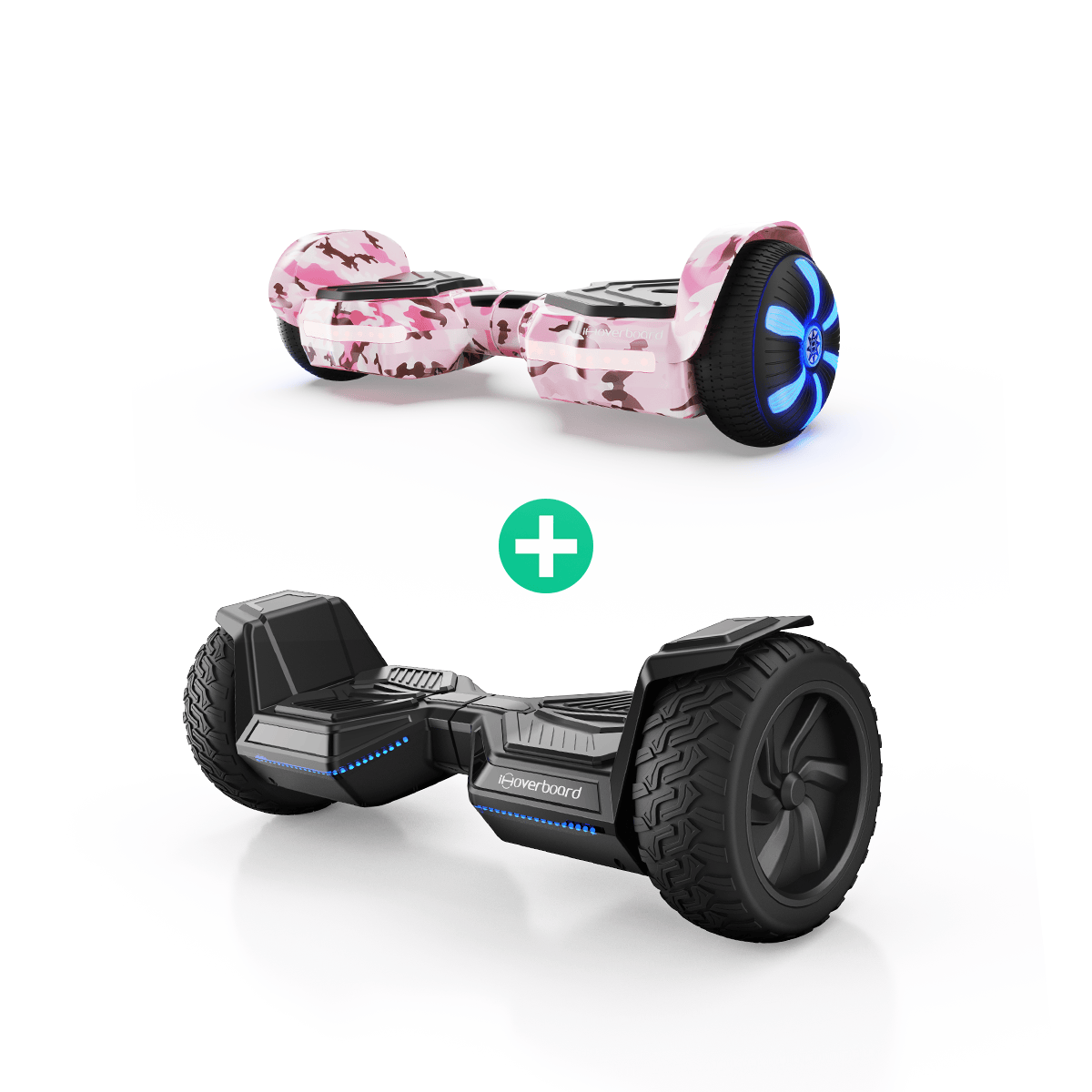 iHoverboard Hoverboard Bundle H8Pro+H2-Pink Family Bundle: CE Approval Hoverboard Adults H8Pro 800W with Kids H2 250W