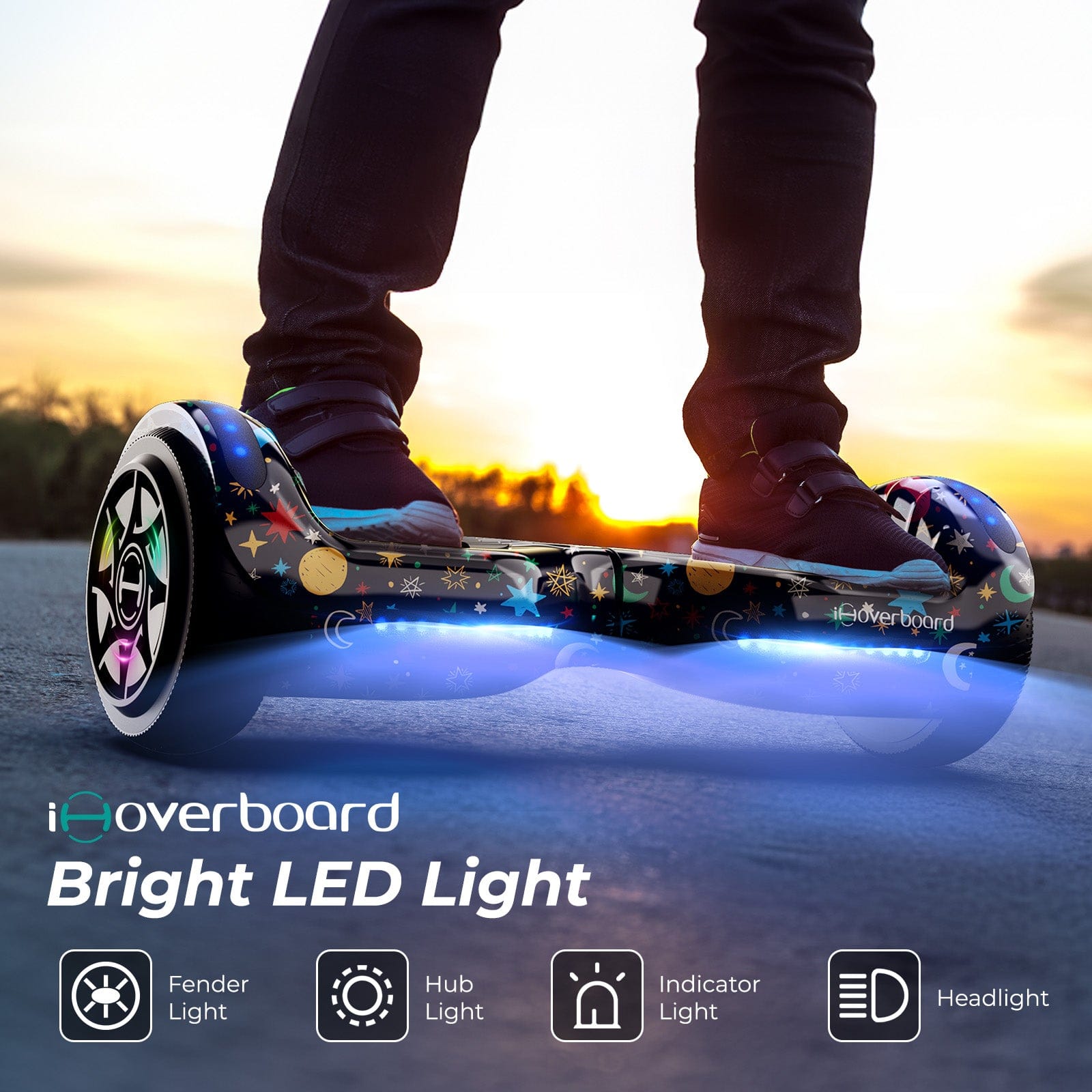 iHoverboard Hoverboard dla Dzieci Hoverboard H1 dla Dzieci 6,5" Bluetooth LED CE Dinozaur