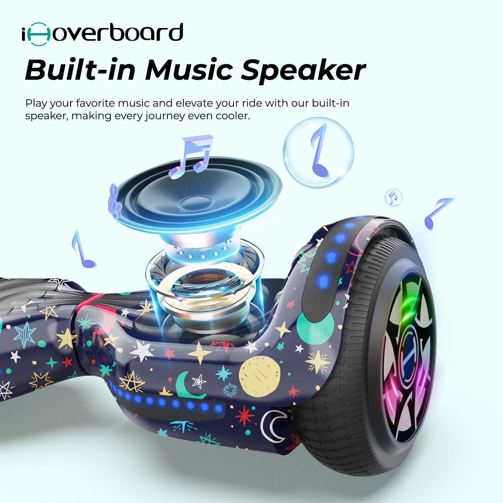 iHoverboard Hoverboard dla Dzieci Hoverboard H1 dla Dzieci 6,5" Bluetooth LED CE Dinozaur